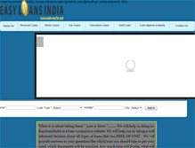 Tablet Screenshot of easyloansindia.com